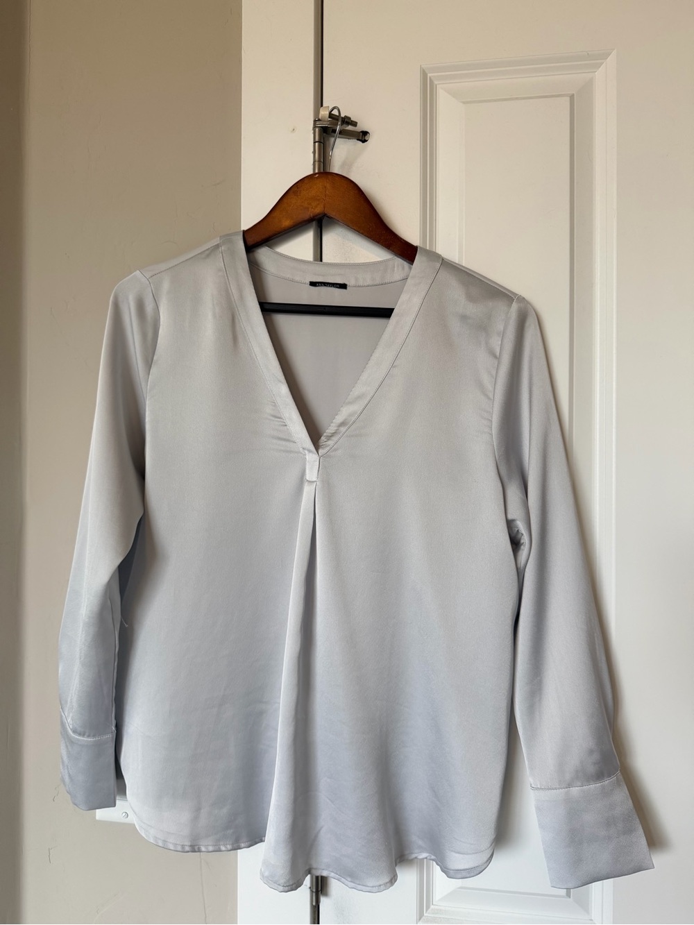Ice blue Ann Taylor satin top